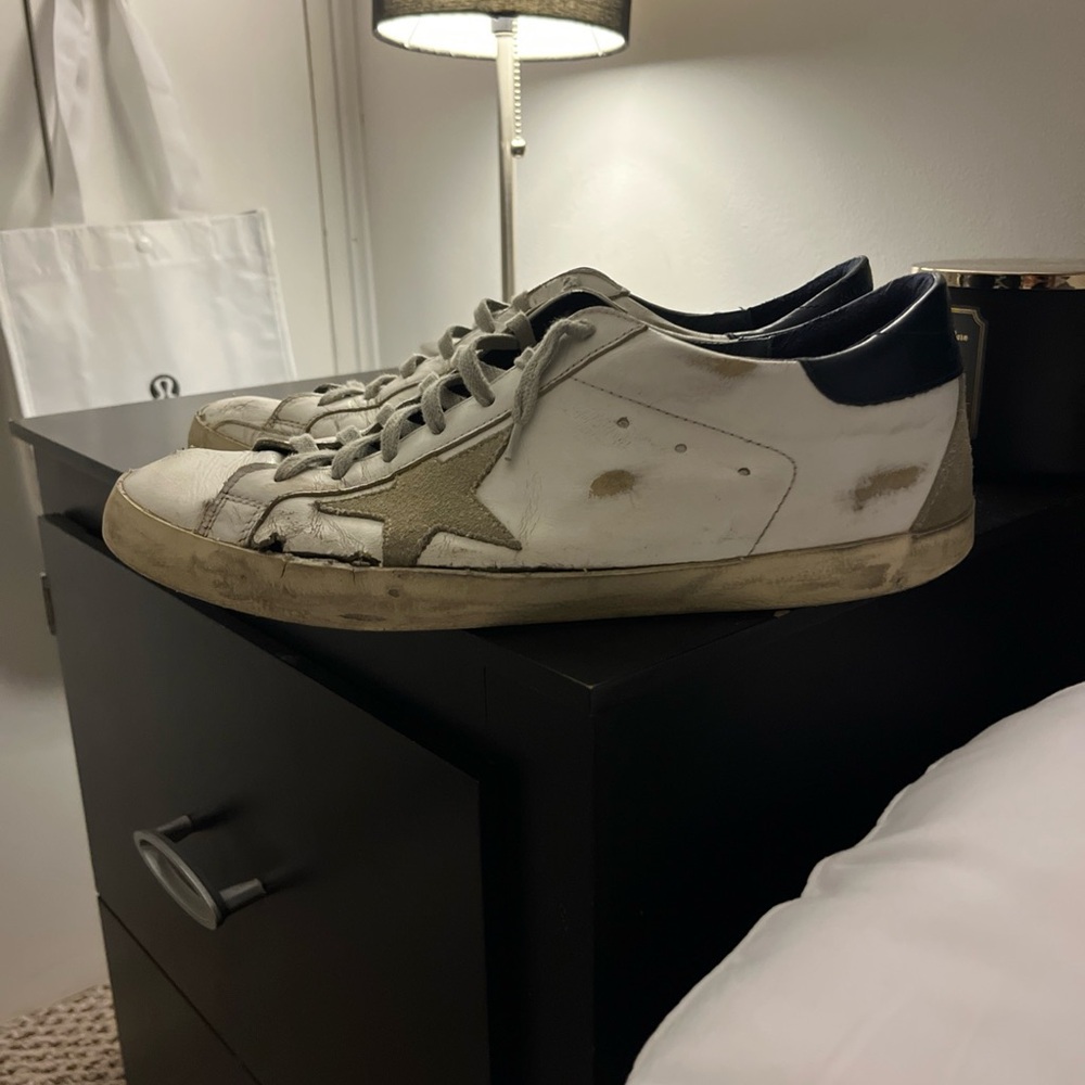 GGDB White and Black Star Sneakers - Picture 3 of 5